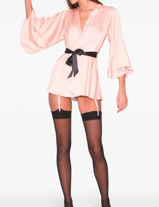 women robes with a reversible design for versatilityFleur du Mal Angel Sleeve Robe