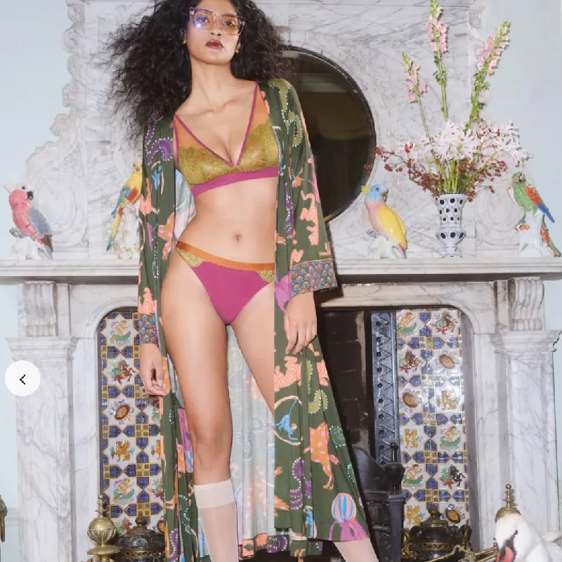 women robes with a contrast - colored beltMey Love Circus Kimono 1230026