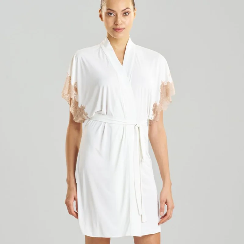 women robes with a hand - painted designNatori Enchant 36" Wrap in Ivory/Cafe T74012 women robes with a hand - painted designNatori Enchant 36" Wrap in Ivory/Cafe T74012