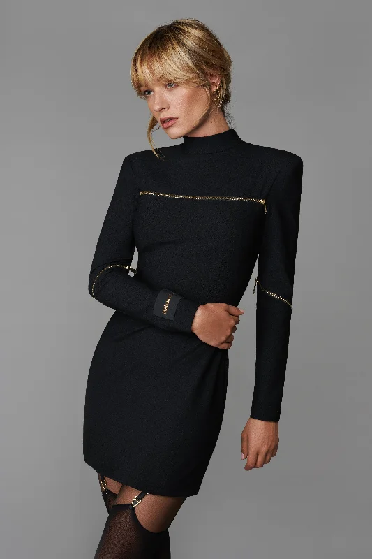 women robes for a formal - wear undergarment option018 Robe à zip - Le Vestiaire