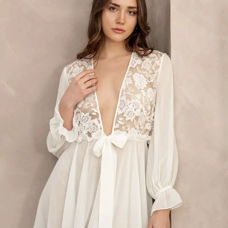 floral - printed women robes for a feminine touchRya Collection Amalfi Coverup 869 in Ivory floral - printed women robes for a feminine touchRya Collection Amalfi Coverup 869 in Ivory