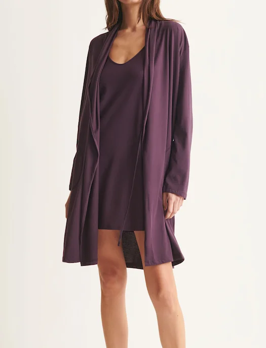 open - front women robes for easy wearSkin Organic Cotton Modern Basics Coleen Robe open - front women robes for easy wearSkin Organic Cotton Modern Basics Coleen Robe
