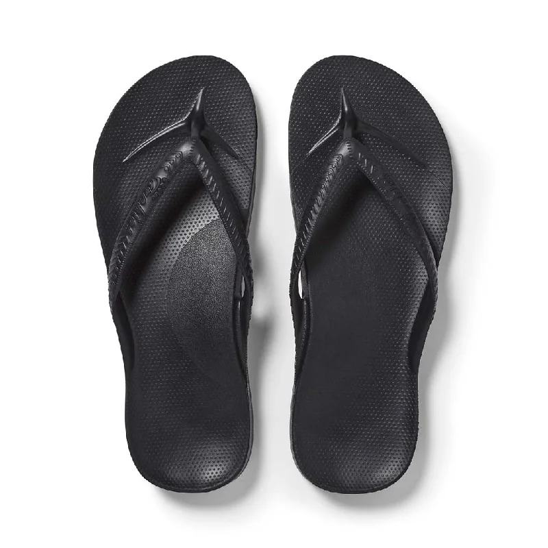 Patterned women thongs with geometric designs​Kids - Arch Support Thongs - Black