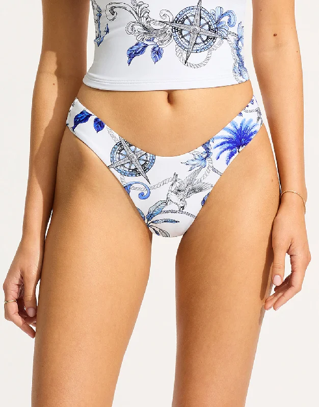 Ahoy Scoop High Cut Rio Bikini Pant - White