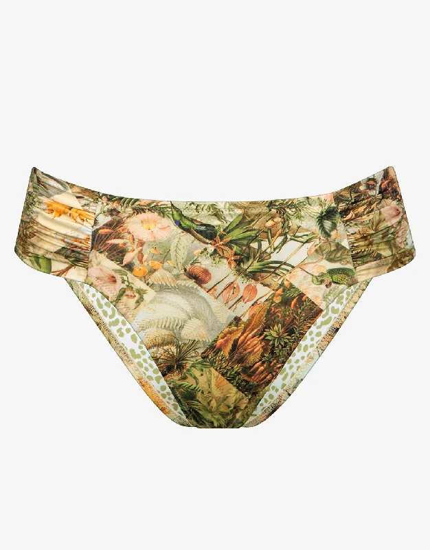 Lush Utopia Ruched Side Bikini Pant - Botanical Camo